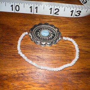 Southwest Design Silver Concho Bracelet